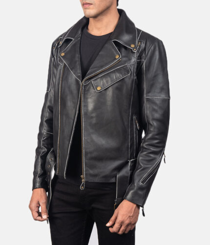 Vincent Black Leather Jacket, biker jacket, biker leather jacket, men's biker jacket, black biker jacket men's jacket, men's leather jacket, leather jacket, vincent jacket, vincent leather jacket, men's vincent jacket, men's vincent leather jacket, vincent black jacket, weleatherjacket