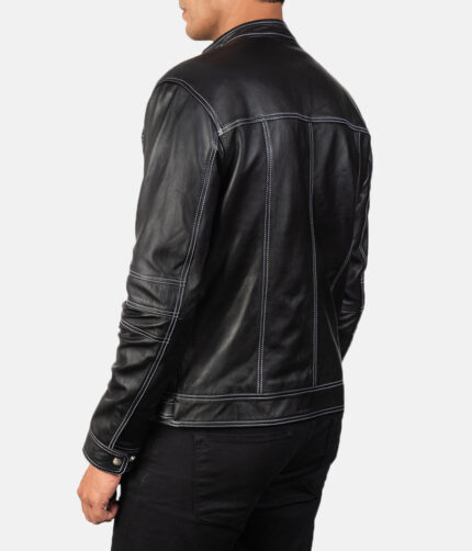 Men's Black Biker Leather Jacket