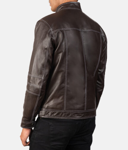 Youngster Brown Leather Racing Jacket