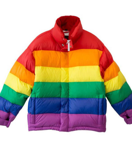 Women's Rainbow Puffer Jacket,