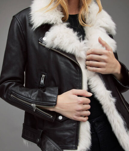 Luna Shearling Biker Jacket