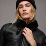 Lorel Black Shearling Flying Jacket