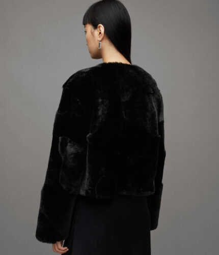 Women's Black Shearling Jacket