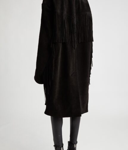 Suede Coat , Fringe Suede Coat, Coat Oversized, Fringe Suede Coat Oversized