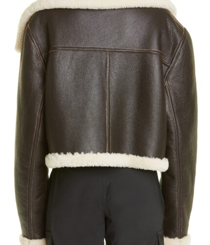 Shearling Crop Moto Leather Jacket, Shearling Crop Moto, Moto Leather Jacket