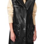 Longline Vest, Faux Leather, Vest Faux , Longline Vest faux, Longline Vest Faux Leather