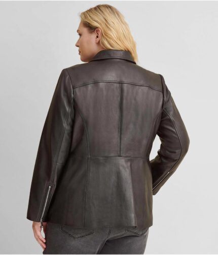 Women's Zipper Leather Jacket,