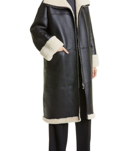 Lambskin Signature Leather, Leather Shearling Coat, Lambskin Signature Leather Shearling Coat