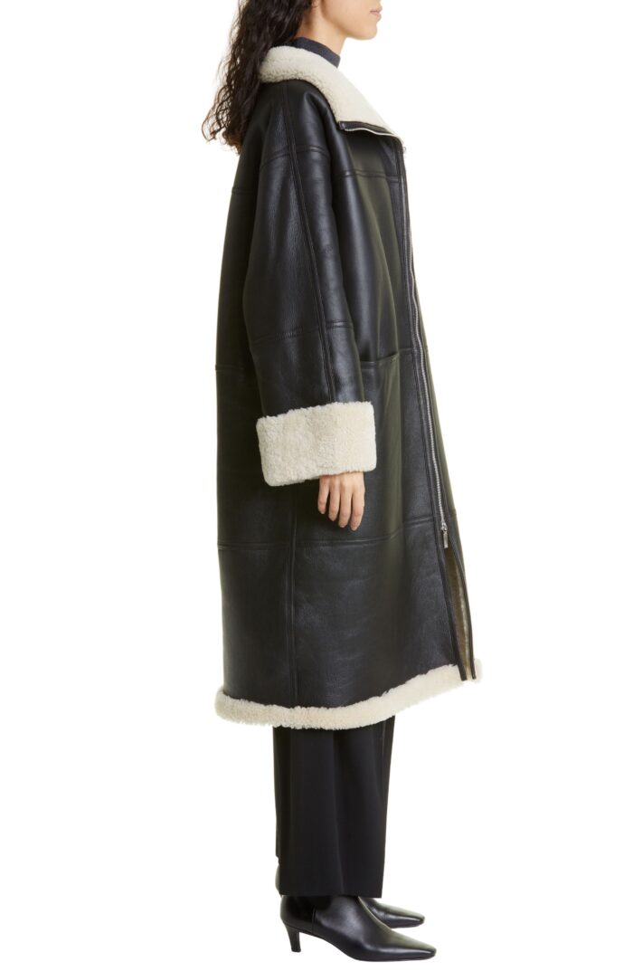 Lambskin Signature Leather, Leather Shearling Coat, Lambskin Signature Leather Shearling Coat