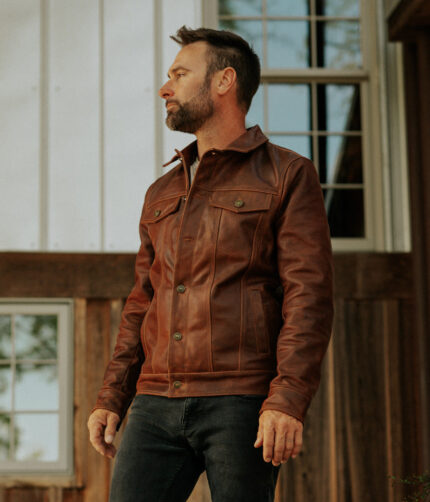 Driggs Brown Leather Jacket, men's jacket, men's leather jacket,leather jacket,driggs jacket, driggs leather jacket, brown driggs jacket, driggs brown jacket, brown jacket, brown leather jacket, weleatherjacket