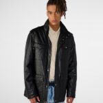 Men's Four-Pocket Leather Jacket,men's jacket, men's leather jacket, men's black leather jacket, men's blazer jacket, black jacket, men's black jacket,Puffer jacket,men's leather puffer jacket, men's faux leather jacket,four-pocket leather jacket, men's four-pocket jacket, four-pocket jacket, weleatherjacket