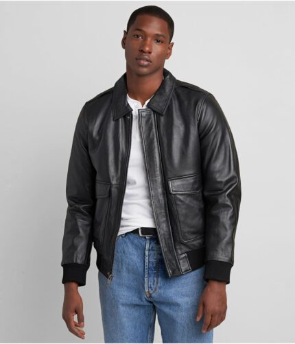 Chris Black Bomber Leather Jacket, black bomber jacket, bomber jacket, black jacket,leather jacket, leather bomber jacket, black bomber jacket,men's jacket, men's bomber jacket, men's leather jacket, chris jacket, chris bomber jacket, chris bomber black jacket, weleatherjacket