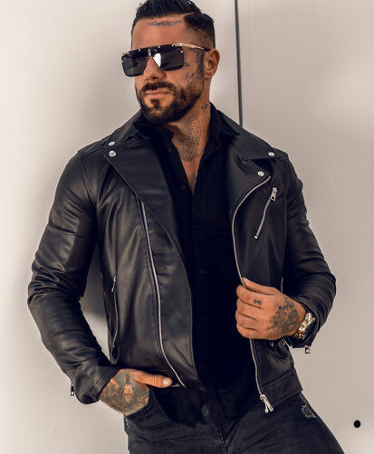 Men's Black Leather Racing Jacket, men's jacket, men's leather jacket,leather jacket,black jacket, black leather jacket, racing jacket, racing leather jacket,black racing jacket,men's black jacket, weleatherjacket