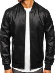 Black Bomber Moto Jacket