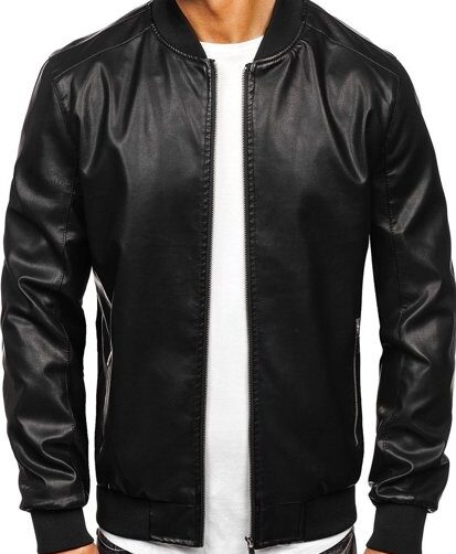 Black Bomber Moto Jacket