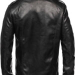 Men's Black Zipper Leather Jacket