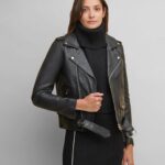 Women's Rider Snap Leather Jacket, womens jacket, womens puffer jacket, womens hooded jacket, hooded jacket, fur hooded jacket,quilted jacket,black puffer jacket, black hooded jacket, puffer hooded jacket, leather jacket, womens leather jacket, rider jacket, womens rider jacket, womens lapel style collar jacket, weleatherjacket