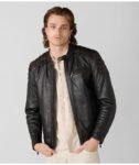 Men's Crusader Style leather Jacket,men's jacket,men's black jacket, men's leather jacket,leather jacket, black leather jacket,style jacket, crusader jacket, crusader leather jacket, black style jacket, weleatherjacket