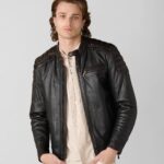 Men's Crusader Style leather Jacket,men's jacket,men's black jacket, men's leather jacket,leather jacket, black leather jacket,style jacket, crusader jacket, crusader leather jacket, black style jacket, weleatherjacket