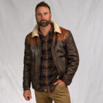 Jackson Brown Shearling Leather Jacket, shearling jacket,brown leather jacket, fur jacket, fur leather jacket, leather jacket, brown jacket, men's brown jacket, men's shearling jacket, brown fur jacket, jackson jacket, jackson leather jacket, jackson brown jacket,brown jackson jacket, weleatherjacket