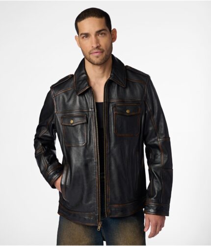 Matthew Black Leather Jacket, men's jacket,men's black jacket, men's leather jacket,leather jacket, black leather jacket, matthew black jacket,matthew jacket, matthew black leather jacket,matthew leather jacket, weleatherjacket