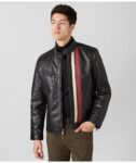 Men's Multi Stripe Leather Jacket, multi stripe jacket, multi stripe leather jacket, black multi leather jacket, men's multi stripe jacket, multi stripe jacket, black jacket, black leather jacket, leather jacket, men's black jacket, black leather jacket, weleatherjacket