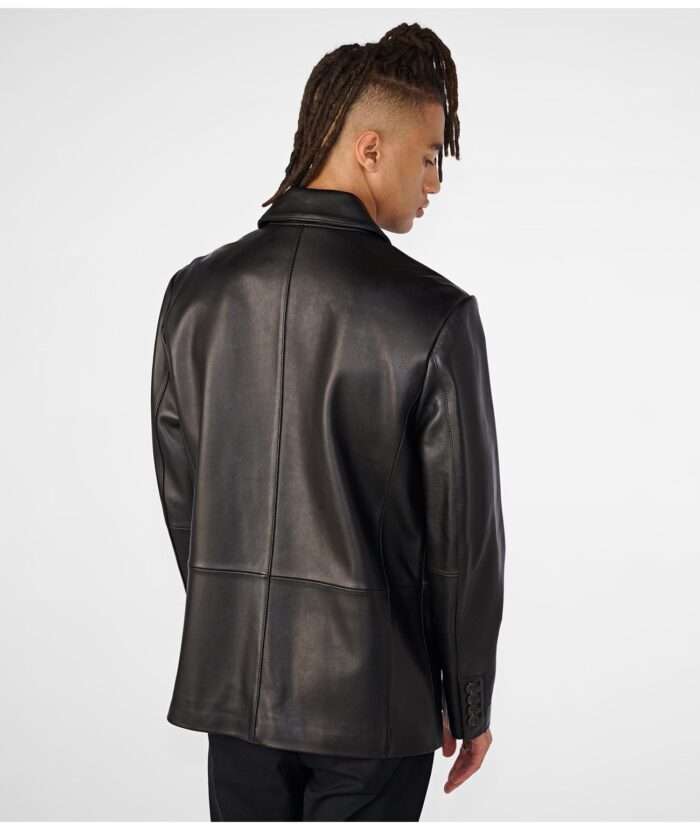 Men's Blazer Leather Coat,