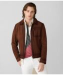 Men's Brown Suede Zip Leather Jacket, brown jacket, men's brown jacket, brown suede jacket, brown zip jacket, men's brown zip jacket, brown leather jacket, men's brown leather jacket, brown zip leather jacket, weleatherjacket