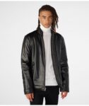 Men's Black Reversible Leather Jacket, men's jacket, men's leather jacket, men's black leather jacket, men's blazer jacket, black jacket, men's black jacket,Puffer jacket,men's black puffer jacket,men's leather puffer jacket, men's faux leather jacket, reversible jacket,men's reversible jacket, men's black reversible jacket