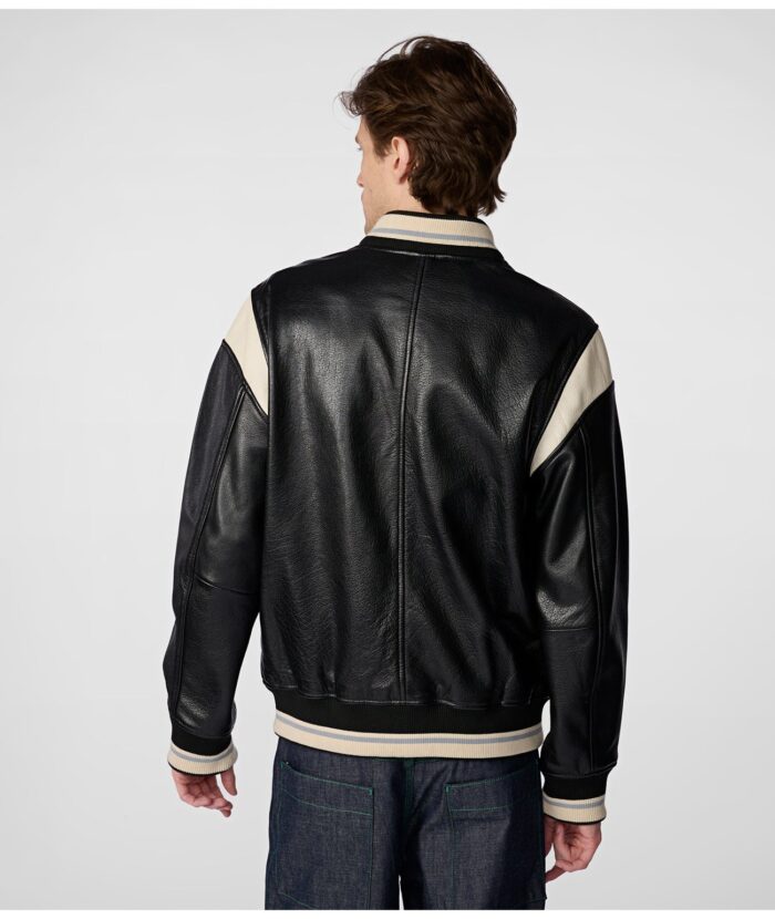 Men's Black Varsity Leather Jacket