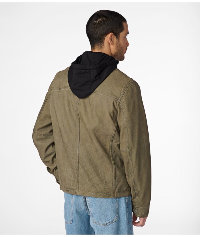 Men's Snap Collar Hood Jacket,