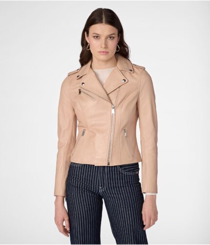 Serena Cream Leather Moto Jacket, cream jacket, cream leather jacket, womens cream jacket, serena jacket, serena leather jacket, womens serena jacket,womens jacket, womens leather jacket,leather jacket,moto jacket, moto leather jacket, womens moto jacket, womens moto leather jacket, weleatherjacket