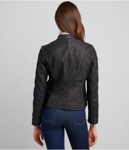 Cindy Black Leather Jacket,