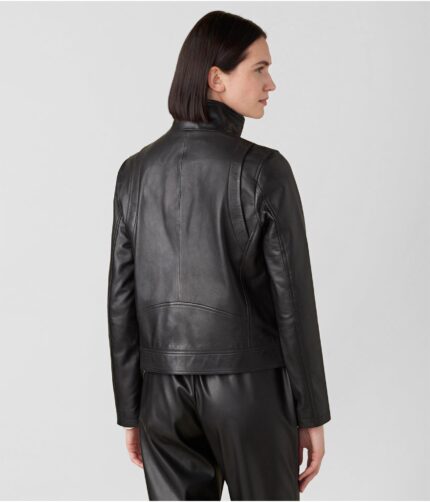 Women's Olivia Black Leather Jacket,