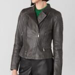 Katie Moto Shoulder Leather Jacket