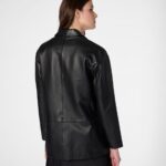 Teresa Blazer Leather Coat,