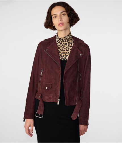 Women's Maroon Suede Belted Jacket, moto jacket, moto leather jacket, womens moto jacket, womens moto leather jacket,womens jacket,womens leather jacket,leather jacket, Maroon jacket, womens Maroon jacket, womens Maroon leather jacket, belted Maroon jacket, belted jacket, belted leather jacket, womens belted jacket, womens suede jacket, suede leather jacket, suede belted jacket, weleatherjacket