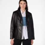 Women's Thinsulate Blazer Leather Jacket, womens blazer leather jacket, thinsulate jacket,womens jacket, womens leather jacket, black leather jacket, black blazer leather jacket, thinsulate leather jacket, thinsulate black jacket,weleatherjacket