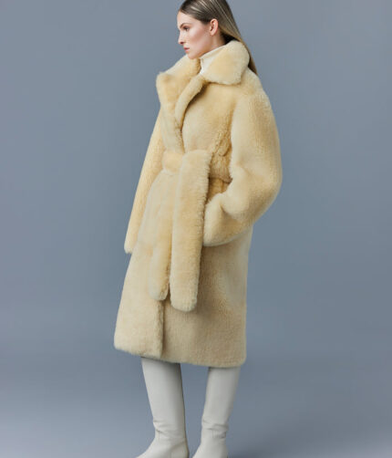 Women's Shearling Cream Coat