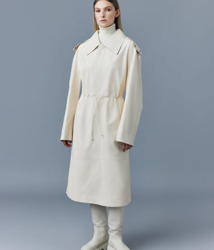 Women's Cream Leather Coat, women's coat, leather coat, cream coat, cream leather coat,women's leather coat, weleatherjacket