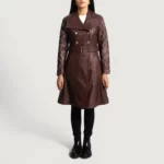 Women's Maroon Belted Trench Coat,Women's Coat,Women's Maroon Coat,Maroon Coat,Belted Coat, Maroon Belted Coat,Women's Belted Coat,Trench Coat, Women's Trench Coat,Women's Belted Trench Coat,Maroon Trench Coat,Weleatherjacket