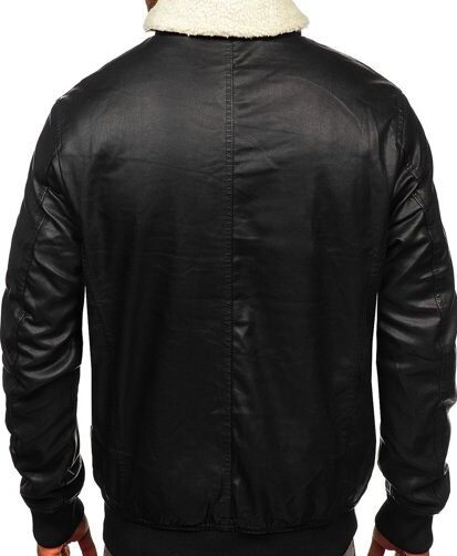 Men's Shearling Bomber Leather Jacket