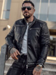 Men's Biker Studs Leather Jacket, men's jacket, men's leather jacket, leather jacket, studs jacket, studs leather jacket,biker studs jacket, biker jacket, biker leather jacket,men's biker jacket, weleatherjacket