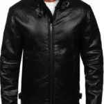 Men's Black Warm Leather Jacket, Men's Jacket,Men's Leather Jacket,Leather Jacket,Black Jacket, Black Leather Jacket,Warm Jacket, Men's Warm jacket, Black Warm jacket,Black Warm Leather Jacket, Weleatherjacket